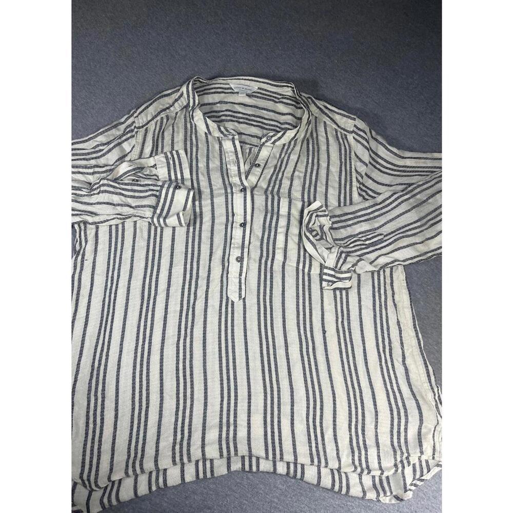 Lucky Brand Women's Striped Button-Up Blouse, Size Large Lucky Brand Womans - Picture 2 of 5